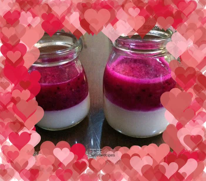 Dragon Fruit Coconut Milk Pudding