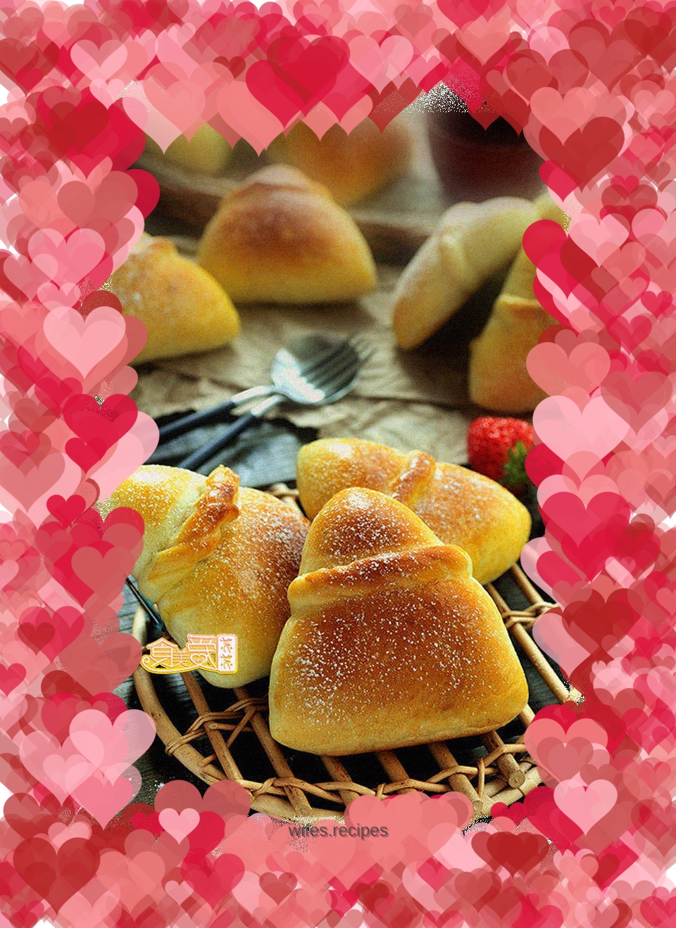 Spring Strawberry Season [Romantic Strawberry Cheese Triangular Bun]