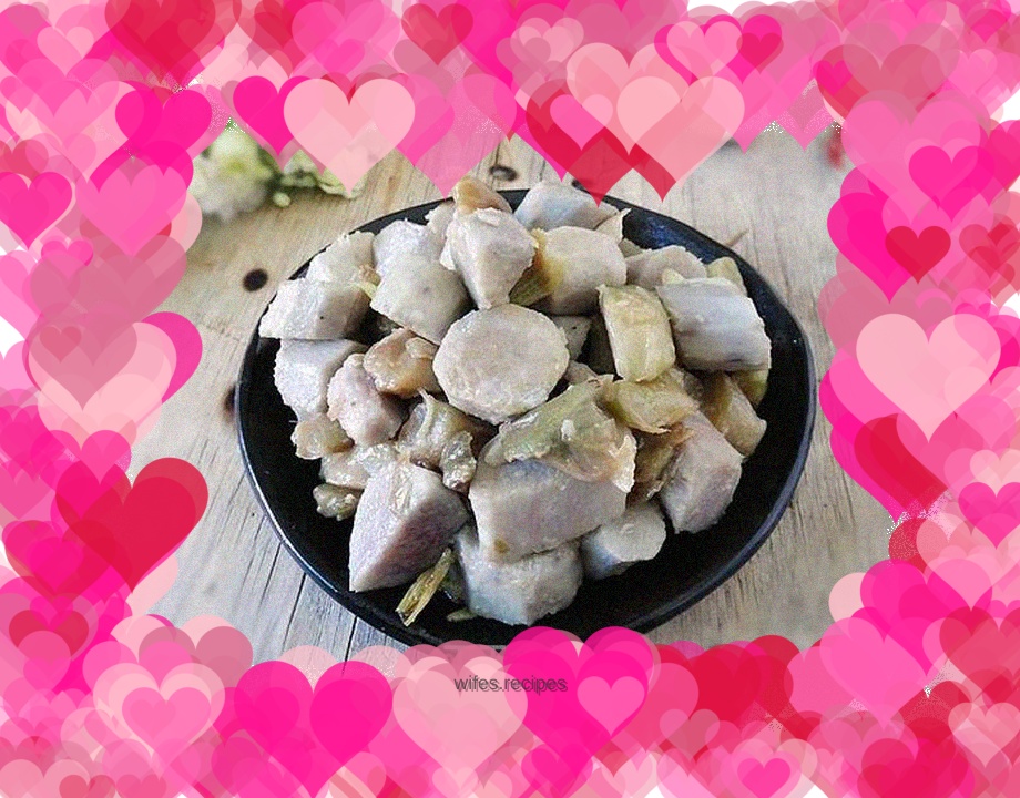 Braised taro with pickled mustard