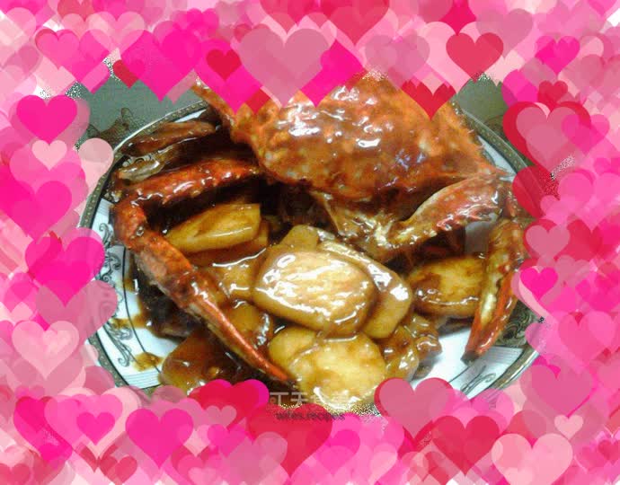 Crab Roe Fried Rice Cake