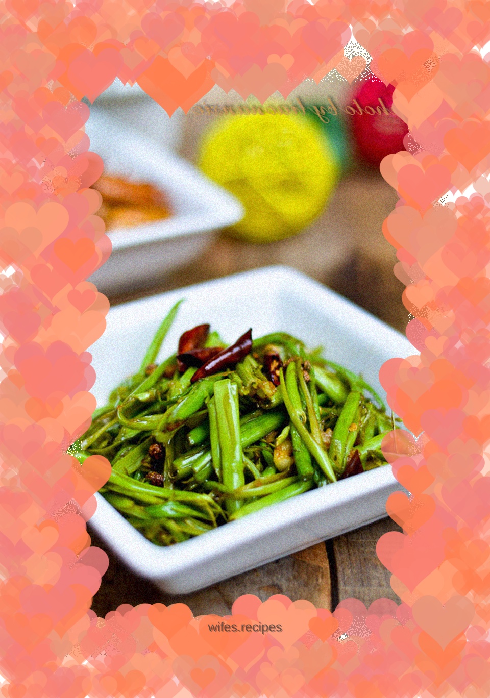 Vegetarian stir-fried vegetable stems