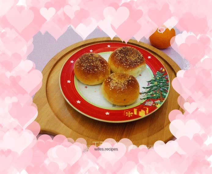 Coconut black sesame bread