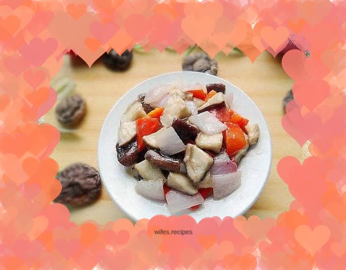 Fried onions and mushrooms