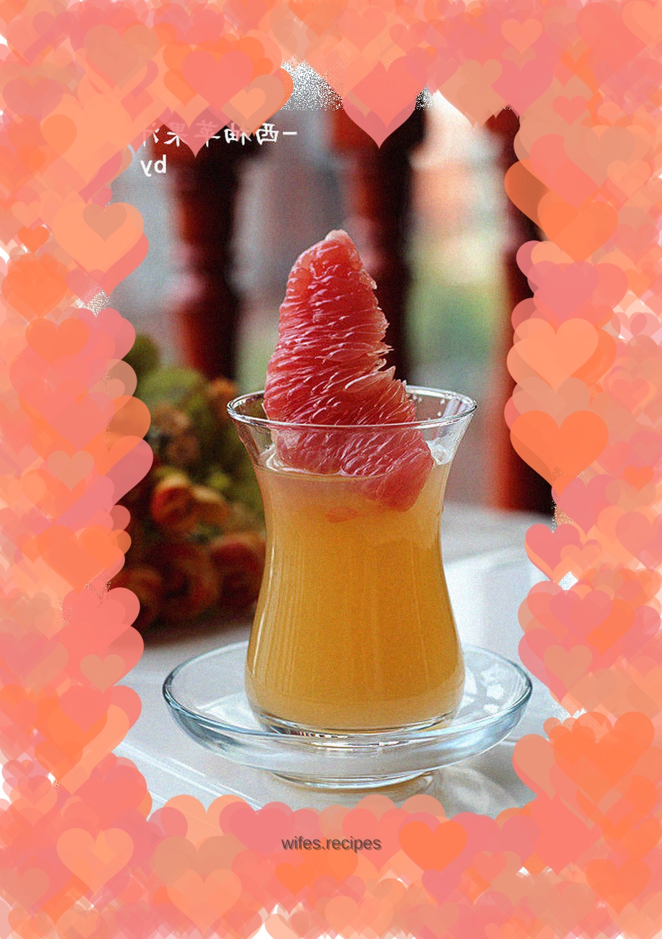 Summer refreshing drink—grapefruit and apple juice