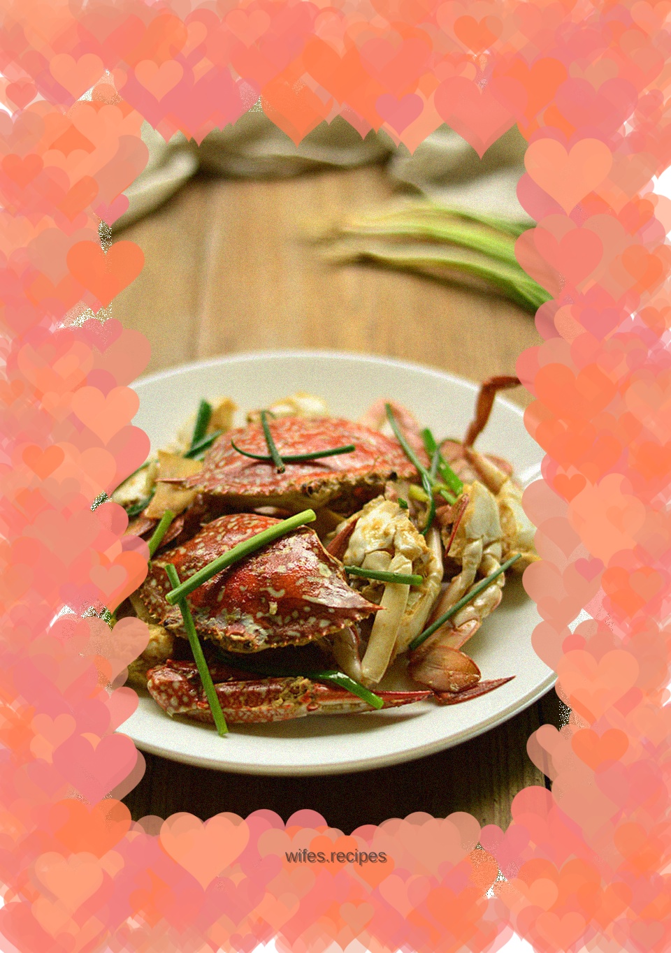 Stir-fried flower crab with onion and ginger