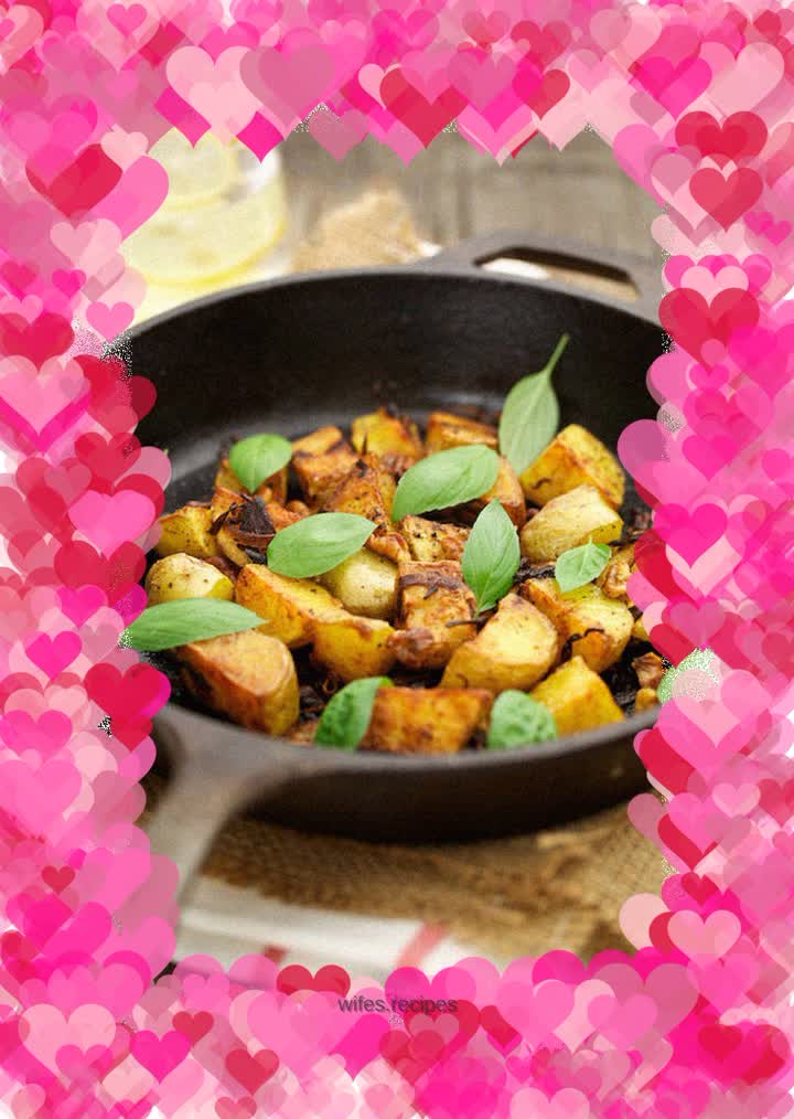 Buttered potato wedges