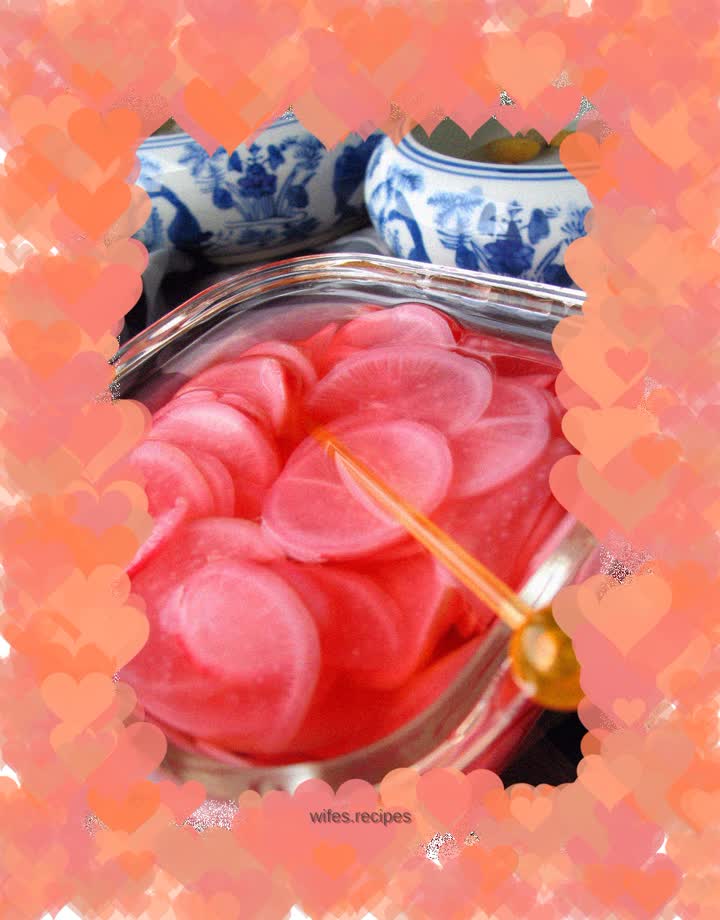 Refreshing side dishes---sweet and sour radish