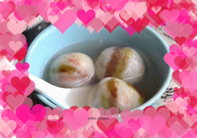 Colorful glutinous rice balls