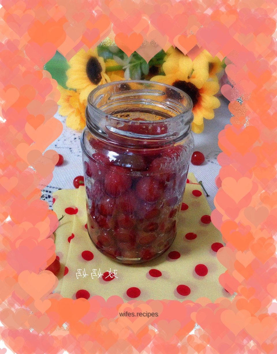 Sugar pickled cherries