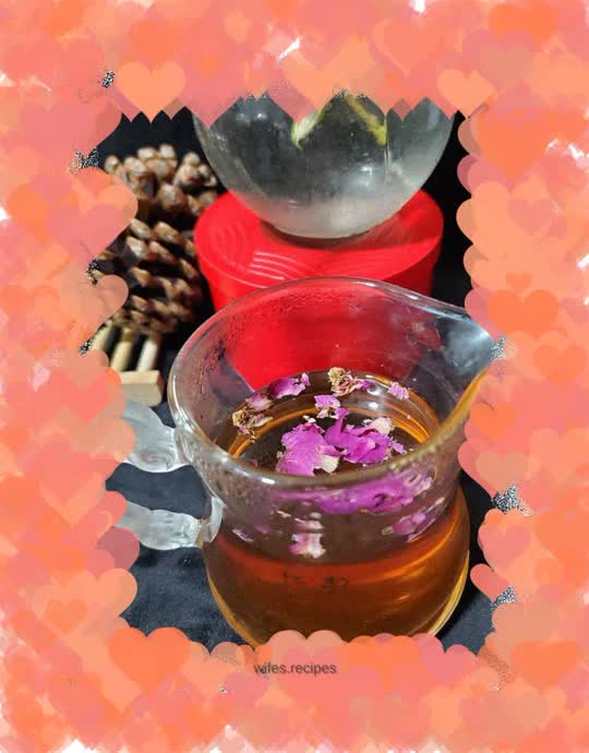 Rose flower tangerine peel longan tea
