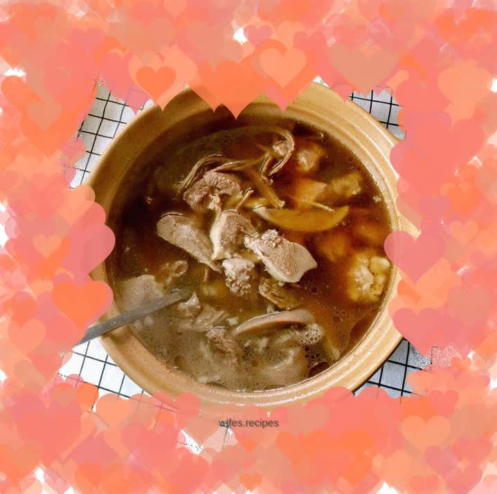 Pork Tongue, Tea Tree Mushroom Soup