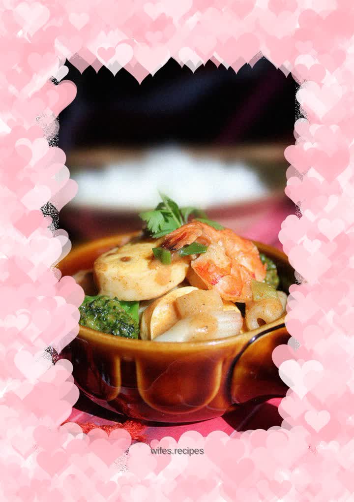 Curry seafood tofu pot