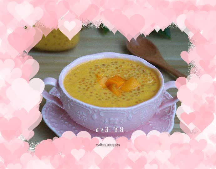 Coconut milk mango sago
