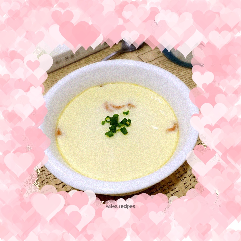 Steamed egg with millet rice