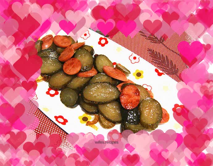 Pickled Cucumber and Ham Sausage