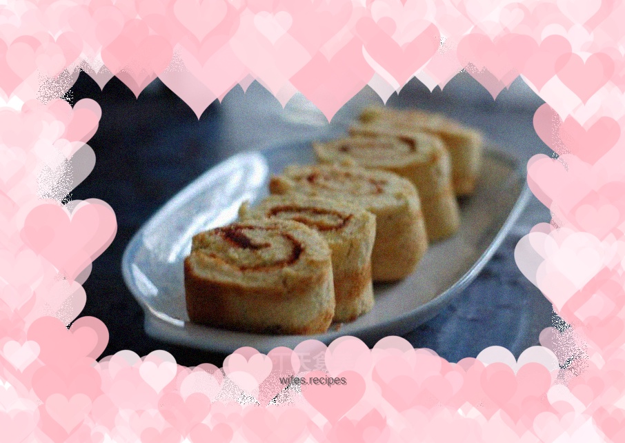 Strawberry jam cake roll