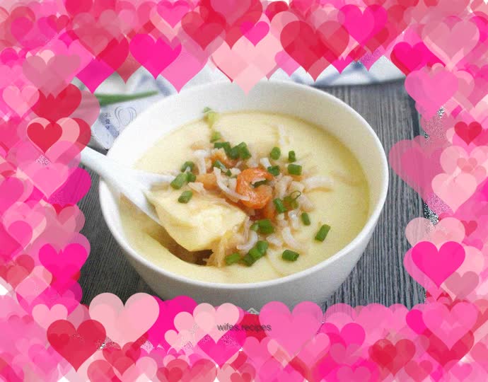 Steamed Egg with Scallops and Shrimp