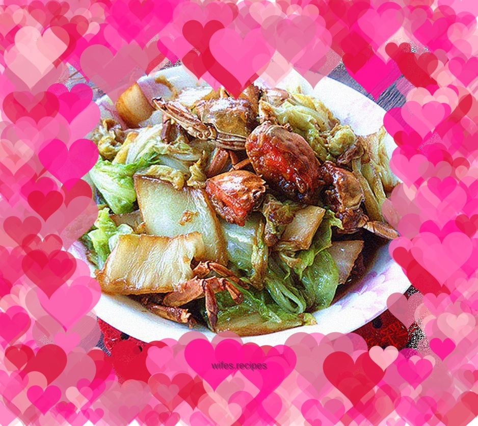 Cabbage - braised cabbage with river crab