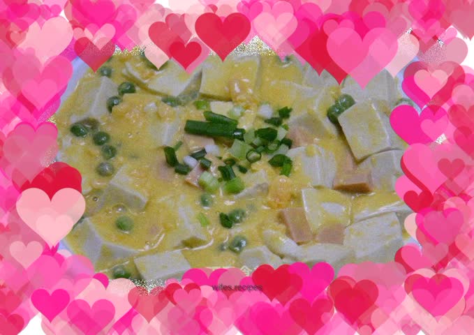 Homemade recipe of crab roe tofu