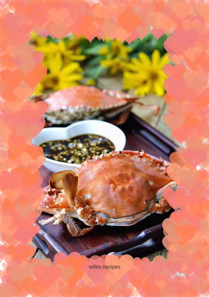 Steamed swimming crab