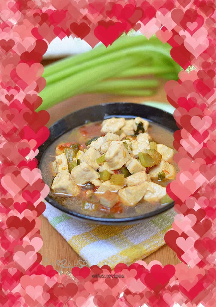 Casserole stewed tofu