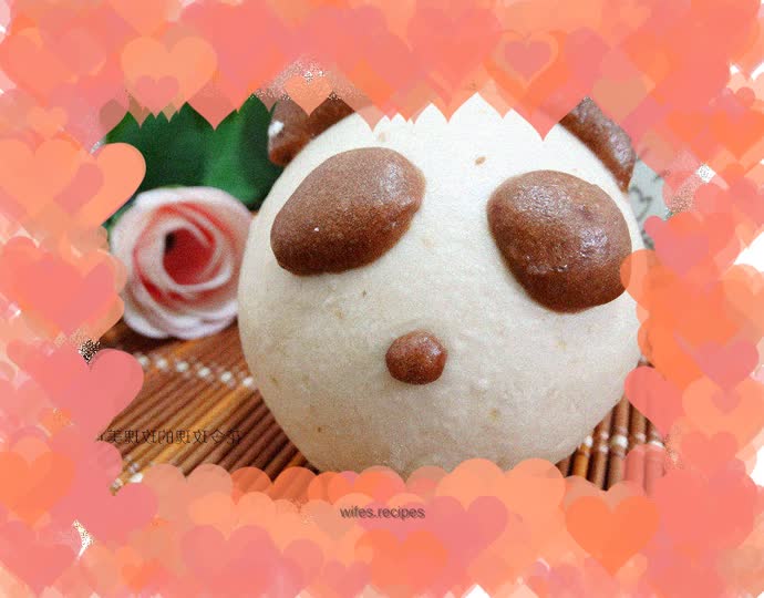 Panda Nectarine Rose Bun