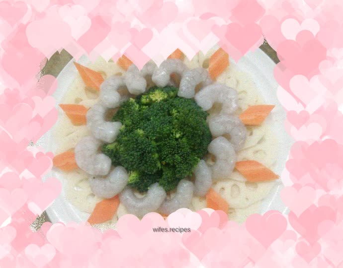 Lotus root and shrimp