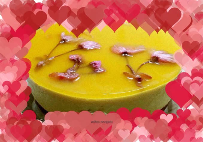 Mango cheese mousse cake