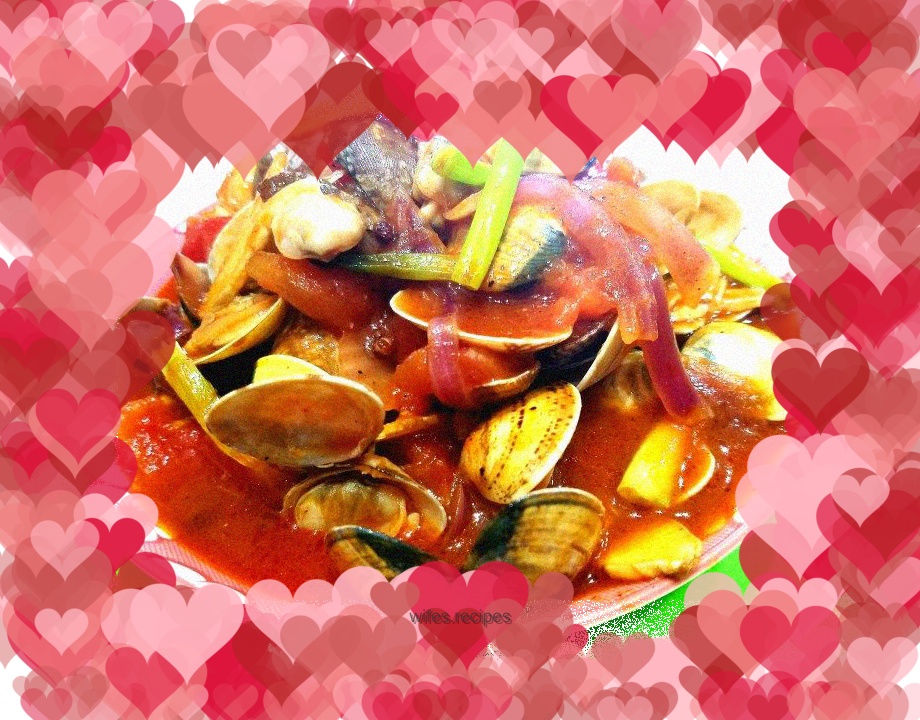 Tomato braised clams