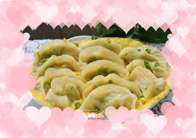 Fried dumplings with egg skin