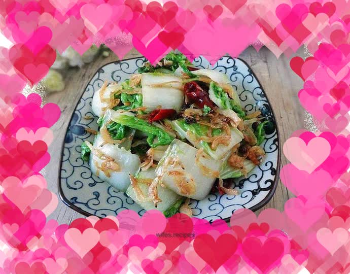 Stir-fried cabbage with wild shrimp skin