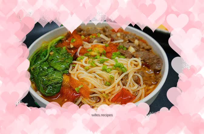 Tomato Beef Boiled Rice Noodles