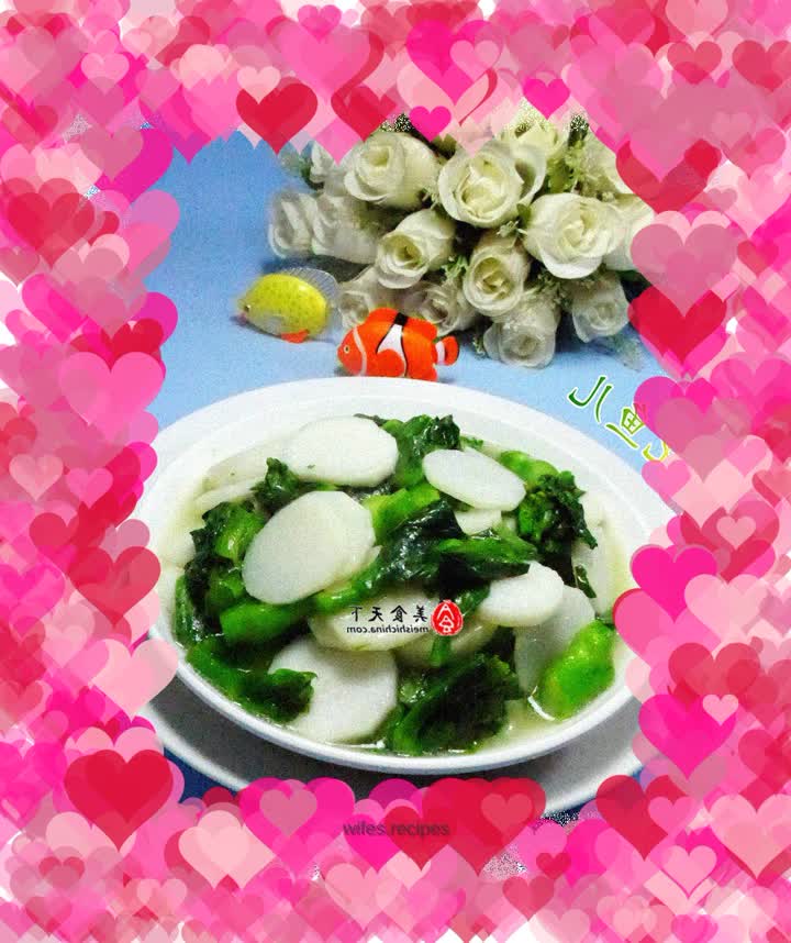 Stir-fried yam with cabbage core