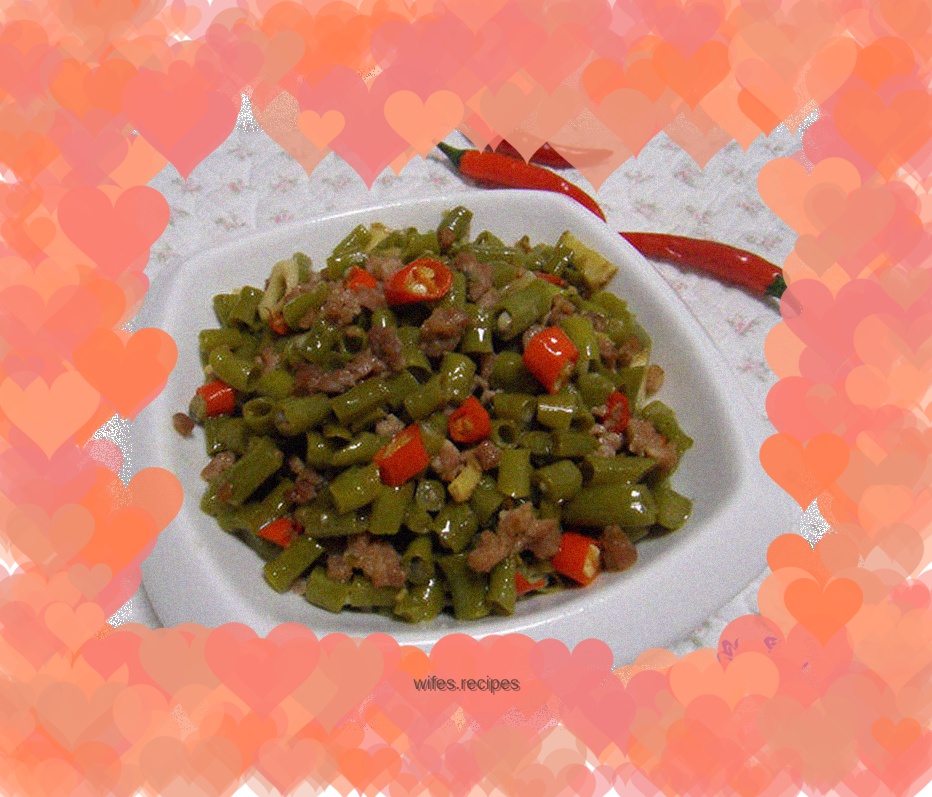 Stir-fried minced pork with pickled beans