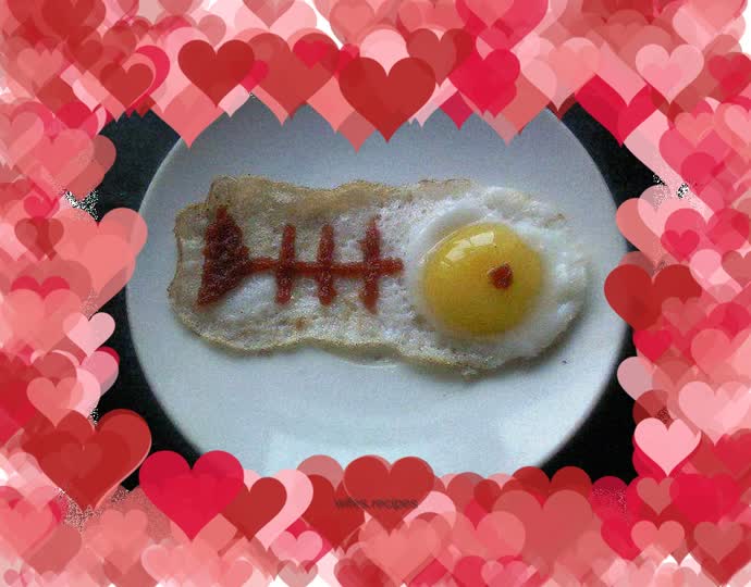 Fish bone eggs full of love