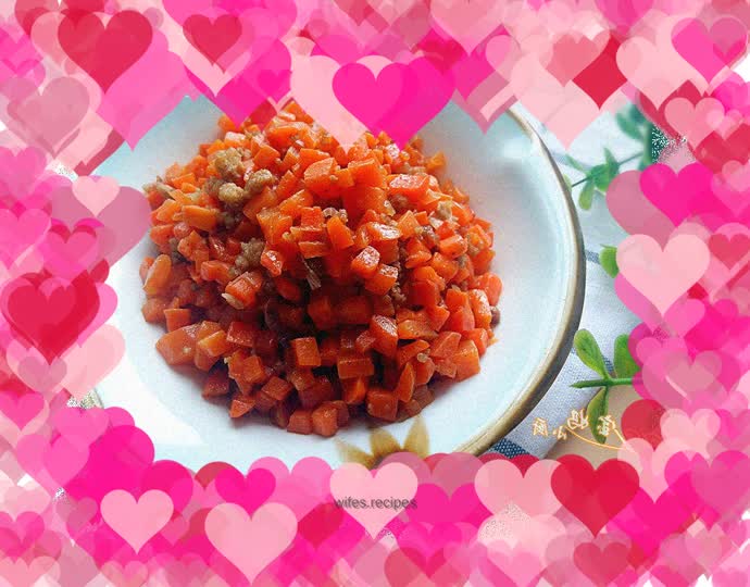 Stir-fried minced pork and carrots