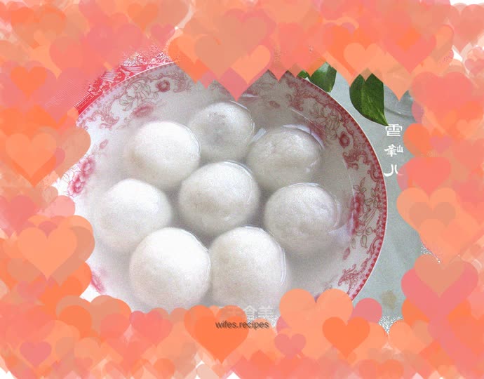 Rice dumplings with red bean paste
