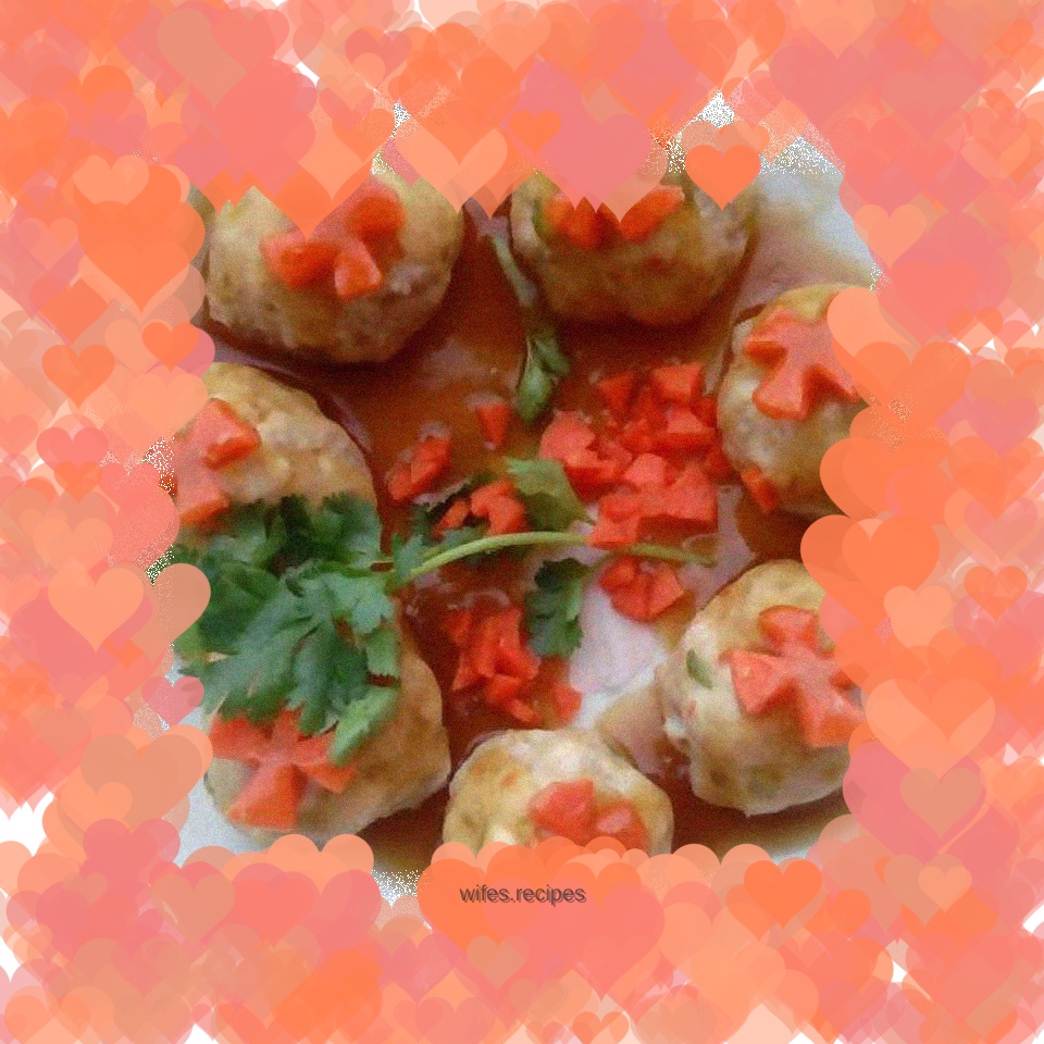 Steamed tofu meatballs