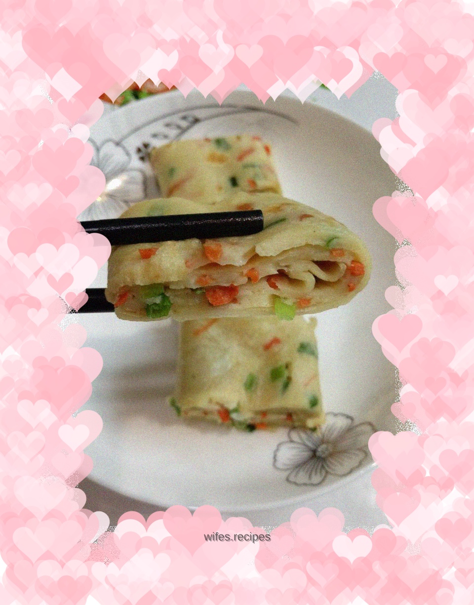 Colorful Chives and Milk Pancakes