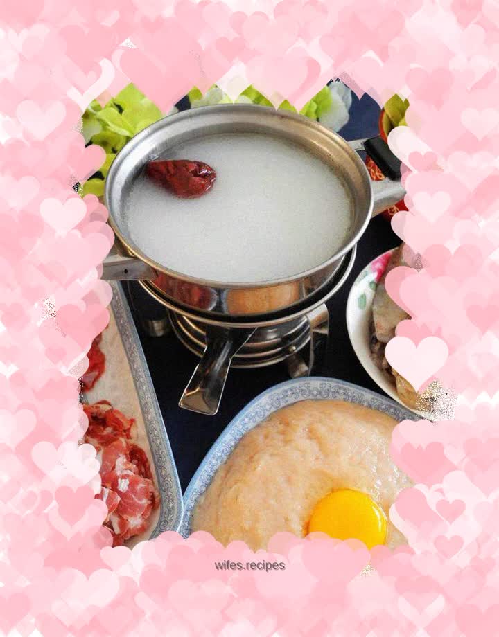 Meat and milk soup hot pot