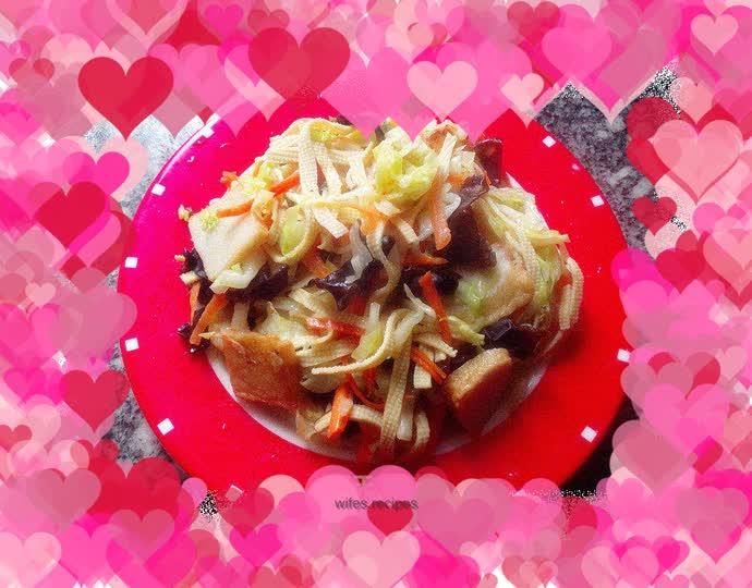 Vegetarian stir-fried three shredded shredded vegetables--quick family dish