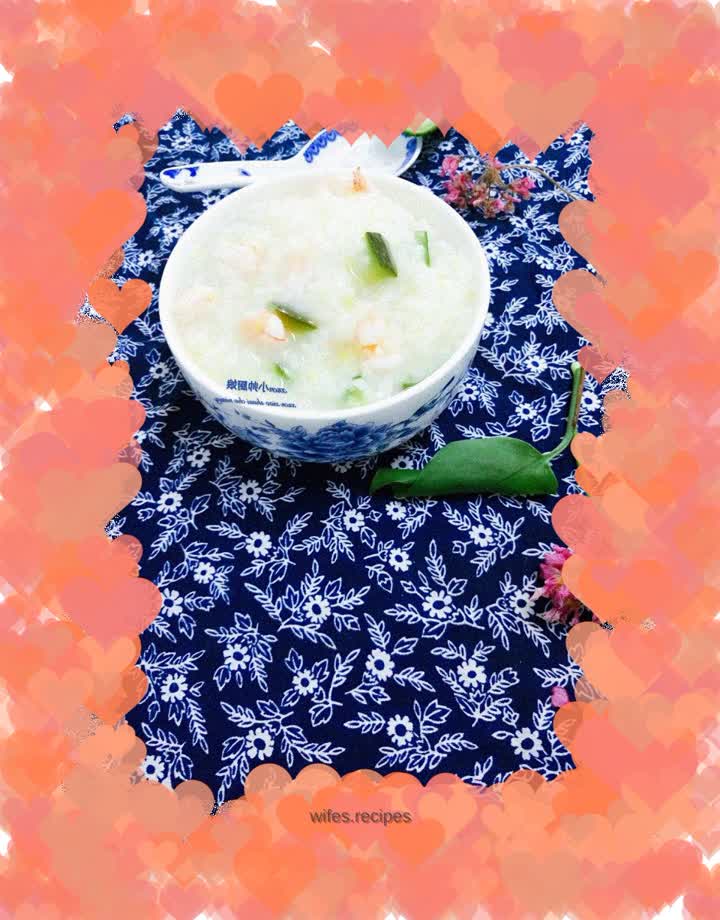 Golden Pearl Luffa and Shrimp Porridge~Luffa, Shrimp, Corn and White Rice Porridge