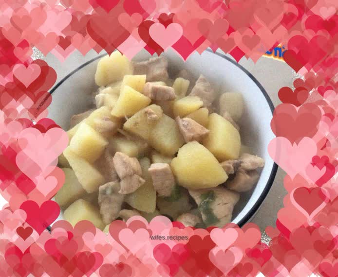 Chicken and potatoes stewed like this without getting tired of it