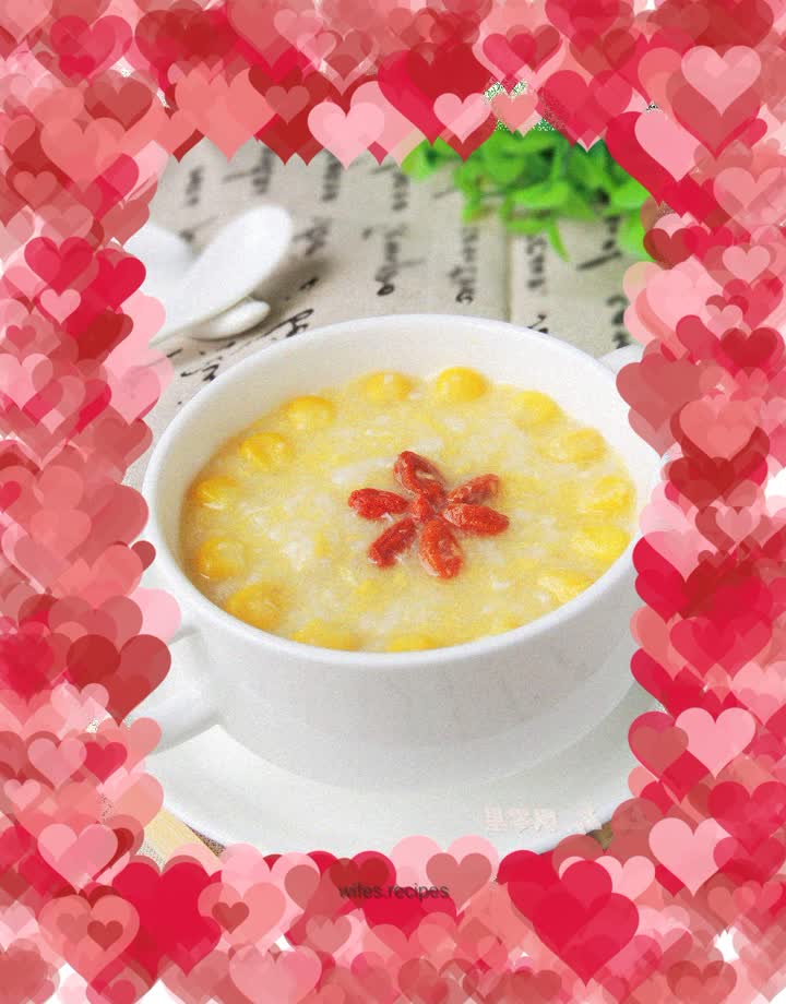 Corn egg porridge