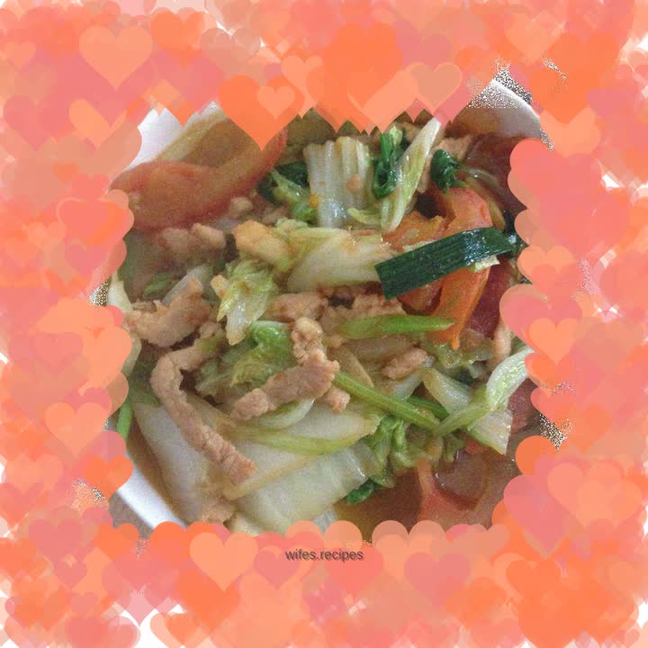 Shredded Pork and Cabbage with Tomatoes