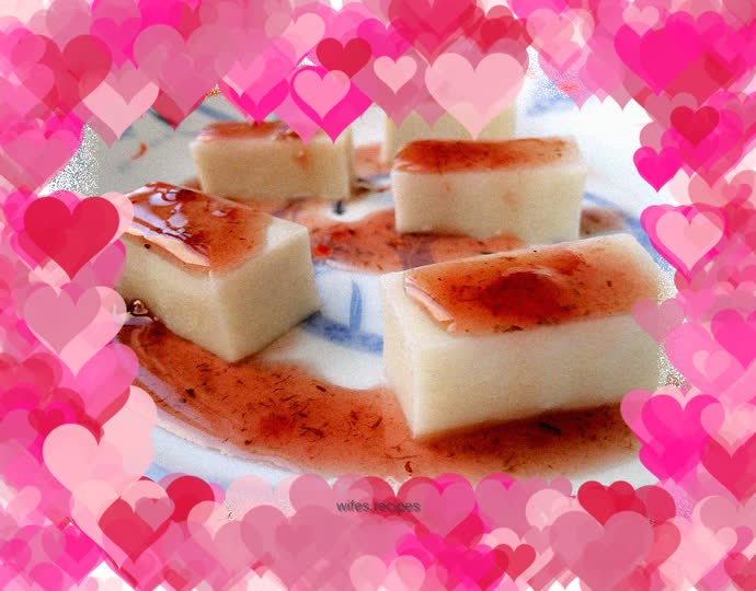 Blueberry taro paste