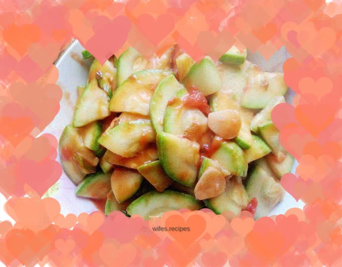 The best of both worlds--Sauteed Zucchini and Tomatoes---Summer vegetarian food is coming! !