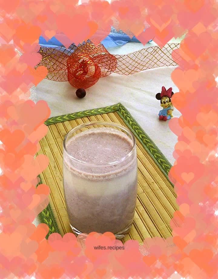 Red bean honey milk drink