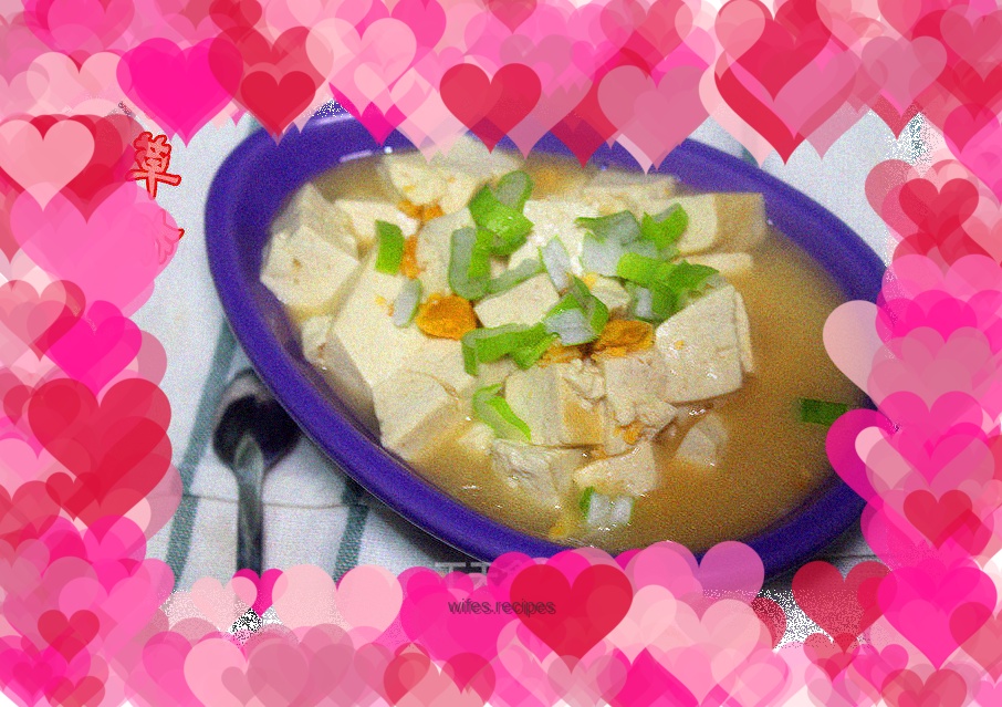 Winter nourishing egg yolk and tofu soup
