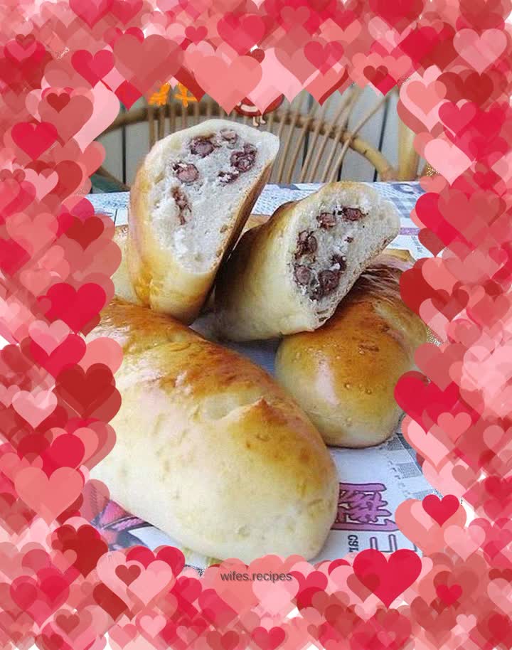 Honey red bean bread